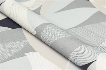 KM8508 Обои виниловые на флизелиновой основе Шафран мотив, черный, листья KЕРАМА МАРАЦЦИ - фото 142678