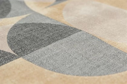 KM8510 Обои виниловые на флизелиновой основе Шафран мотив, черный, круги KЕРАМА МАРАЦЦИ - фото 142700