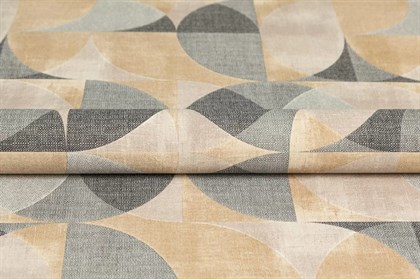 KM8510 Обои виниловые на флизелиновой основе Шафран мотив, черный, круги KЕРАМА МАРАЦЦИ - фото 142701