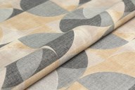 KM8510 Обои виниловые на флизелиновой основе Шафран мотив, черный, круги KЕРАМА МАРАЦЦИ - фото 142702