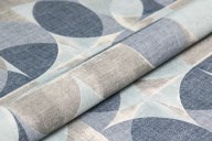 KM8511 Обои виниловые на флизелиновой основе Шафран мотив, синий, круги KЕРАМА МАРАЦЦИ - фото 142712