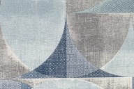 KM8511 Обои виниловые на флизелиновой основе Шафран мотив, синий, круги KЕРАМА МАРАЦЦИ - фото 142714