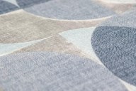 KM8511 Обои виниловые на флизелиновой основе Шафран мотив, синий, круги KЕРАМА МАРАЦЦИ - фото 142715