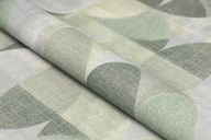 KM8513 Обои виниловые на флизелиновой основе Шафран мотив, зелёный, круги KЕРАМА МАРАЦЦИ - фото 142733