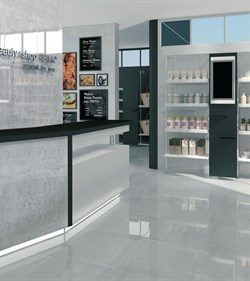 В интерьере