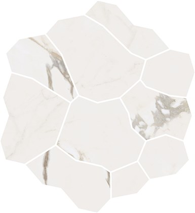 KMD2HID018BR Марсель наборный бежевый светлый глянцевый обрезной 31,5x34,2x0,9 декор - фото 144059