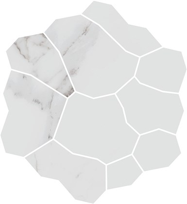 KMD2HID020GR Марсель наборный серый светлый матовый обрезной 31,5x34,2x0,9 декор - фото 144061