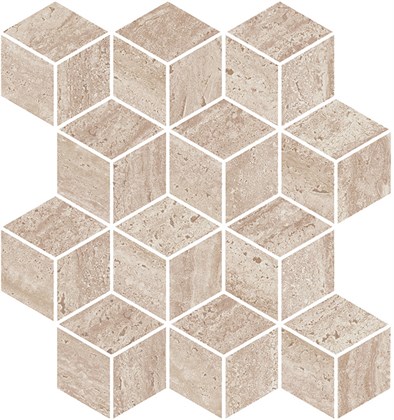 KMD2MSM016BR Про Травертин мозаичный бежевый матовый обрезной 34,5x37x0,9 декор - фото 144285