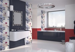 French Lake Red flower Панно (из 2х пл) 40х50  - фото 29032