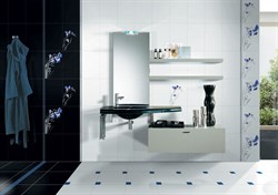 Kwant bialo-czarny Декор 25х40  - фото 29818