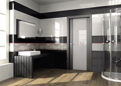 Neo Geo Roza EFEKTA сzarna Декор 25x60  - фото 30142