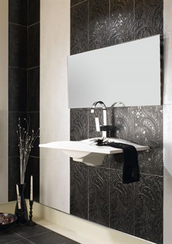 Decor Cachemir Neo черный Декор 25х50  - фото 31580