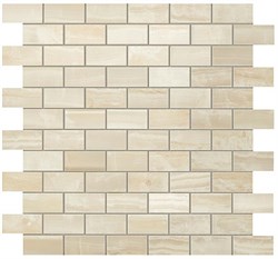 Supernova Onyx Ivory Chiffon Brick Mosaic 30,5x30,5 - фото 40540