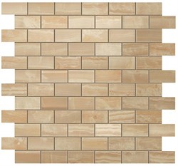 Supernova Onyx Royal Gold Brick Mosaic 30,5x30,5 - фото 40541