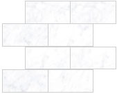 Мозаика Marmori Кирпичная кладка Каррара Белый (7*14) 35,5х29 - фото 55516