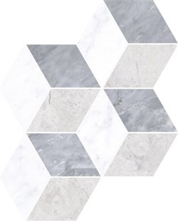 Мозаика Marmori "Ромб" Холодный Микс 28,5х29,5 - фото 55550