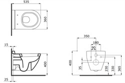 Унитаз подвесной Bocchi Taormina Arch красный 1012-019-0129 - фото 57338