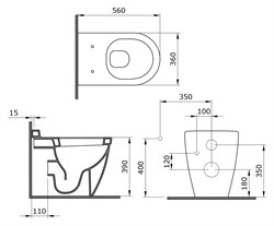 Унитаз приставной Bocchi Venezia 1301-001-0129 - фото 57374