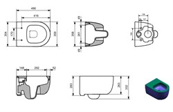 Унитаз подвесной Bocchi Parma 1417-001-0129 - фото 57434