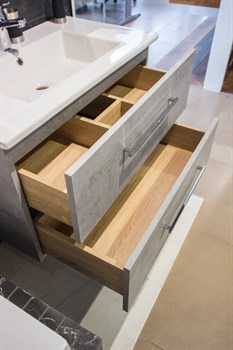 Тумба с раковиной подвесная Bocchi Ares 60 серый - фото 57912