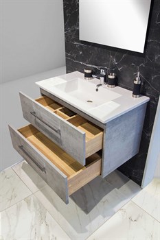 Тумба с раковиной подвесная Bocchi Ares 60 серый - фото 57914