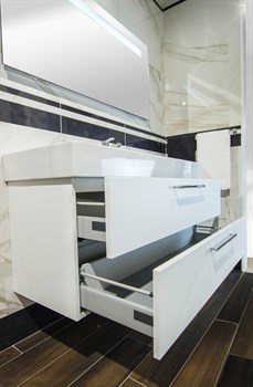 Тумба с раковиной подвесная Bocchi Tivoli 120 две чаши - фото 57936