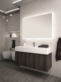 35014 Бикуш коричневый глянцевый 14х34 керамическая плитка - фото 58087