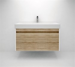 Тумба с раковиной подвесная Bocchi Etna 100 дерево - фото 58093