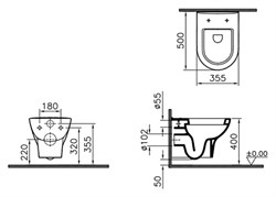 Унитаз подвесной VitrA Zentrum 5785B003-0075 - фото 58640