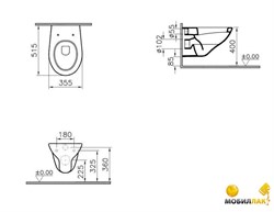 Унитаз подвесной VitrA Arkitekt 6107B003-0075 - фото 58692