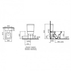 Унитаз-компакт VitrA S20 9800B003-7205 с бидеткой - фото 58762