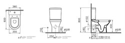 Унитаз-компакт Vitra S50 9798B003-7201 с микролифтом - фото 58830
