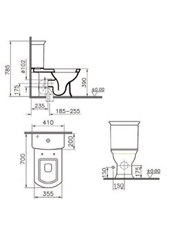 Унитаз-компакт VitrA Serenada 9722B003-7204 - фото 58834