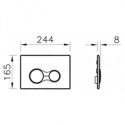Кнопка смыва Vitra 740-0680 хром - фото 58901