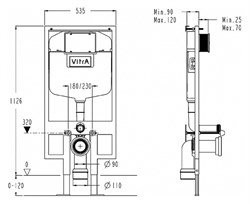 Система инсталляции для унитазов Vitra 748-5800-01 3/6 л - фото 58905