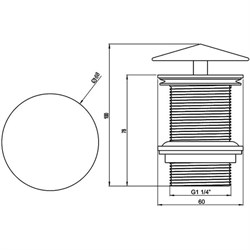 Донный клапан для раковины Vitra A45145EXP - фото 58918