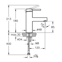 Смеситель для раковины Vitra Pure A41260EXP - фото 58945