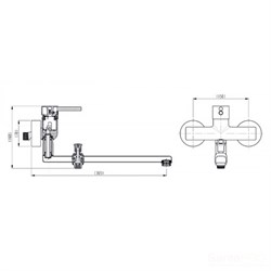 Смеситель для ванной Vitra Dynamic S A42038EXP - фото 58958