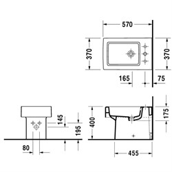 Биде напольное Jacob Delafon Presquile E1348.00 - фото 59119