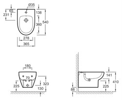 Биде подвесное Jacob Delafon Odeon Up E4765 - фото 59135