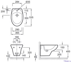Биде подвесное Jacob Delafon Patio E4189-00 - фото 59142