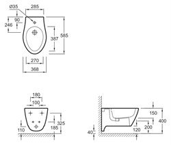 Биде подвесное Jacob Delafon Via E1745-00 - фото 59156
