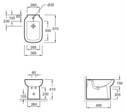 Биде напольное Jacob Delafon Replay E4777-00 - фото 59166