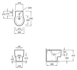 Биде напольное Jacob Delafon Formilia Viragio E4775-00 - фото 59180