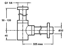 Сифон для раковины Jacob Delafon Mideo E78297-CP - фото 59306