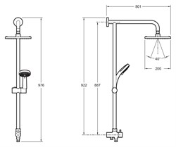 Душевая стойка Jacob Delafon Eo E45893-CP - фото 59314