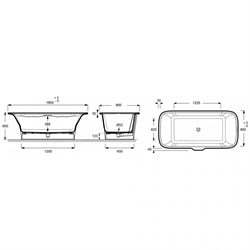 Акриловая ванна Jacob Delafon Elite (Flight) E6D034-00 180х85 - фото 59399