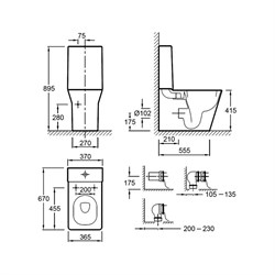 Унитаз-компакт Jacob Delafon Reve 5033K - фото 59434