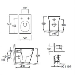 Унитаз приставной Jacob Delafon Reve E4813 - фото 59459
