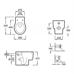 Унитаз приставной Jacob Delafon Formilia Viragio E4772 - фото 59465